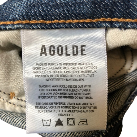 AGOLDE Parker Long Low Slung Vintage Straight Jeans Wash Size 23 NWT NEW - Picture 13 of 15